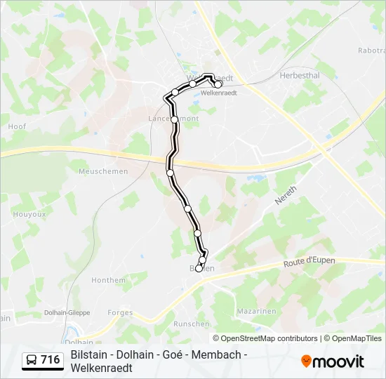 716 Bus Line Map
