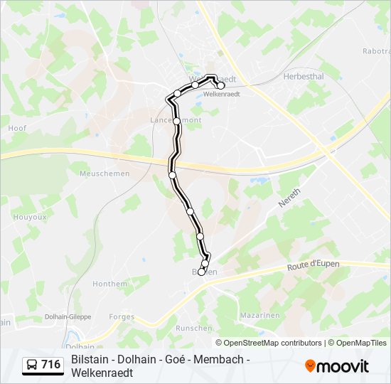 716 bus Line Map