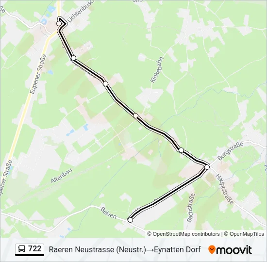 722 Bus Line Map