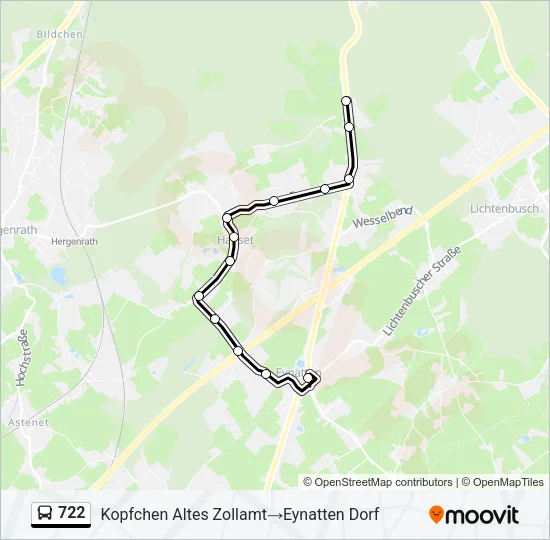 722 Bus Line Map