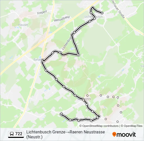 722 Bus Line Map