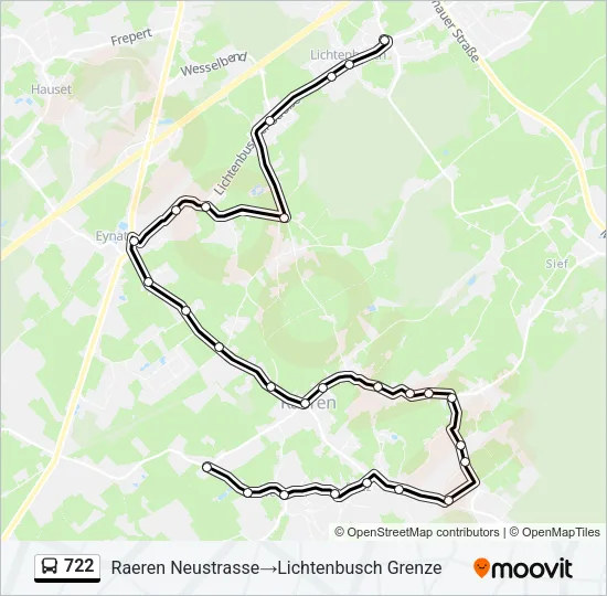 722 Bus Line Map