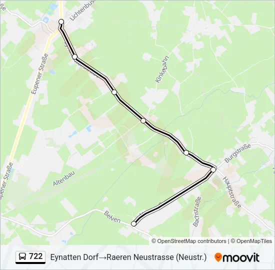 722 Bus Line Map