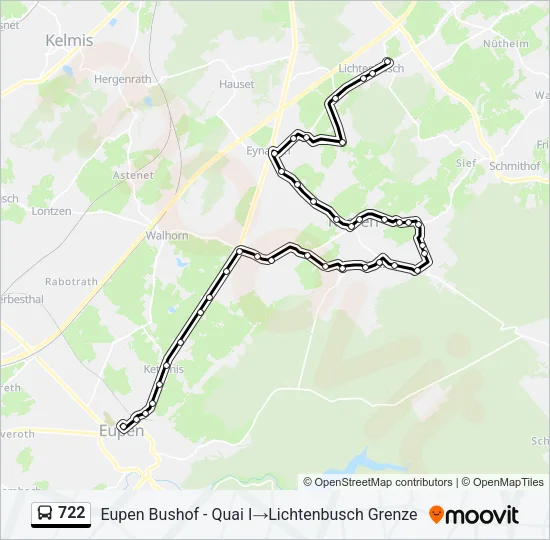 722 Bus Line Map