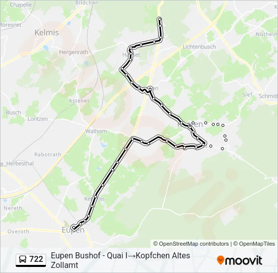 722 Bus Line Map