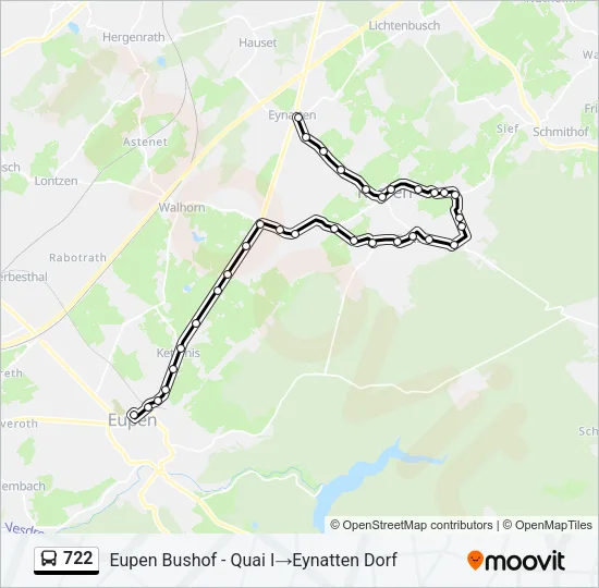 722 Bus Line Map