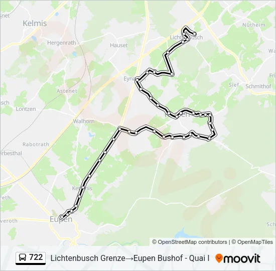 722 Bus Line Map