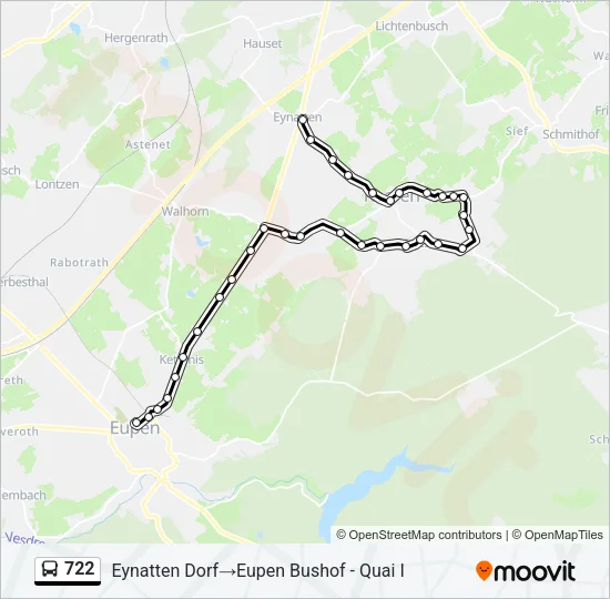 722 Bus Line Map