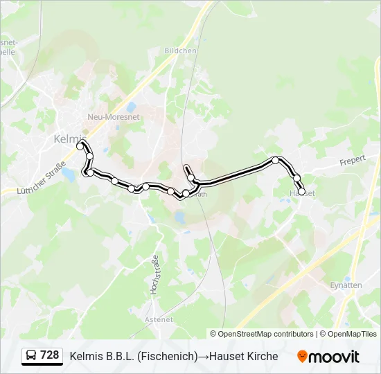 728 Bus Line Map