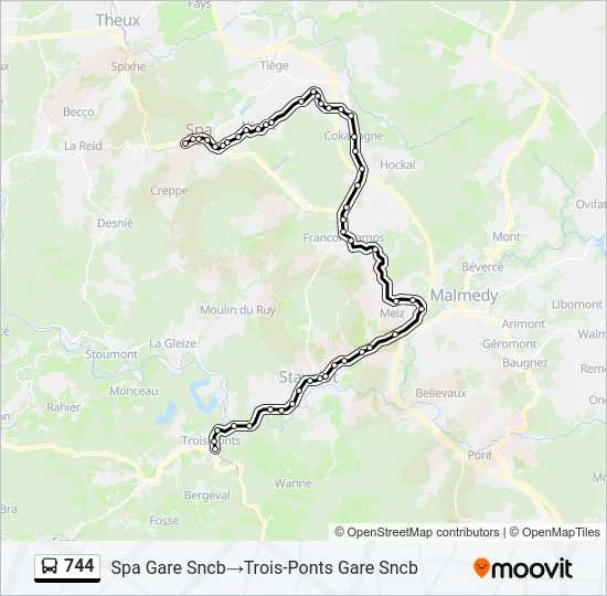 744 Bus Line Map