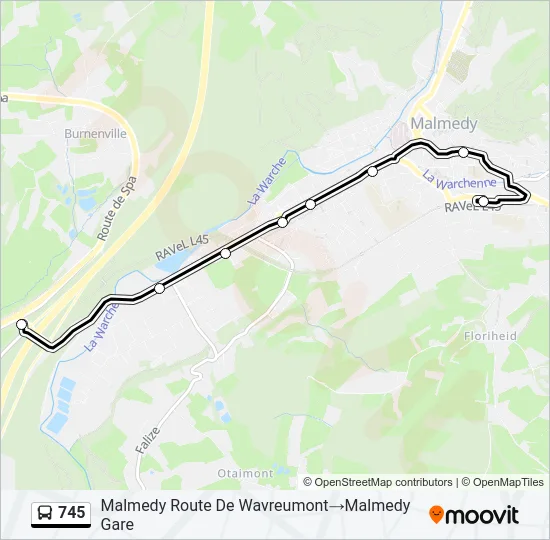 745 Bus Line Map
