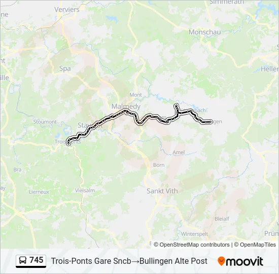 745 Bus Line Map