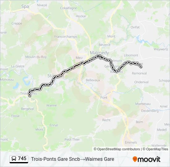 745 Bus Line Map