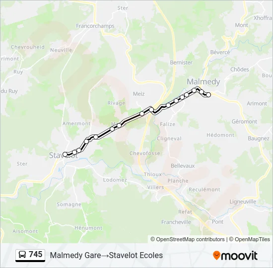 745 Bus Line Map