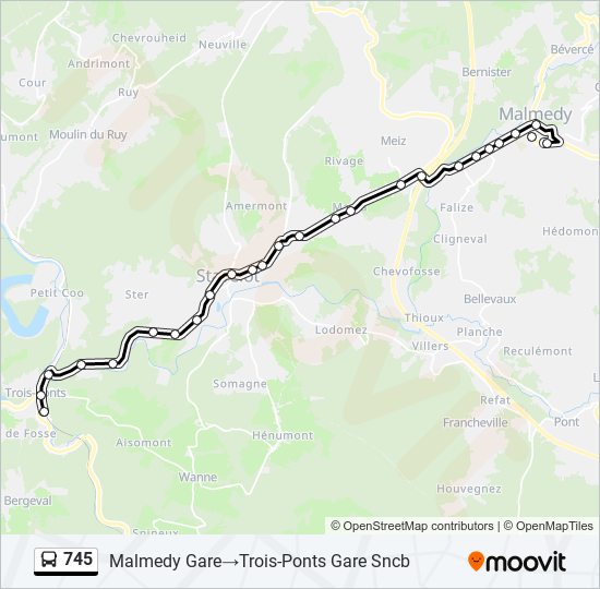 745 bus Line Map