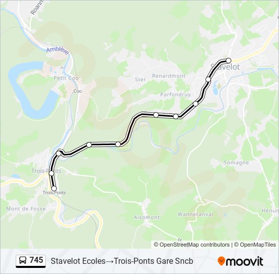 745 bus Line Map