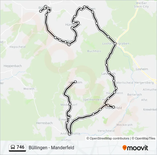 746 Bus Line Map