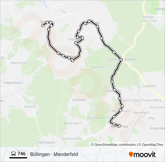 746 Bus Line Map