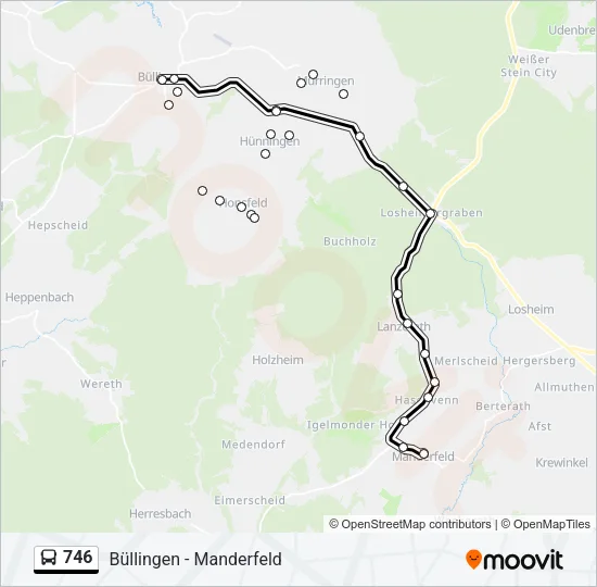 746 Bus Line Map