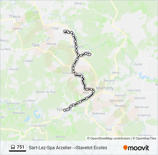 751 Bus Line Map
