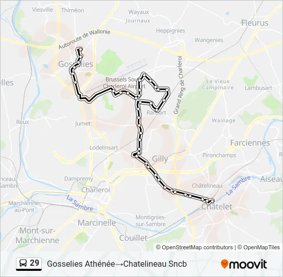 29 Bus Line Map