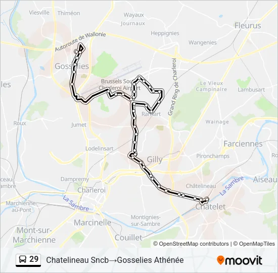29 Bus Line Map