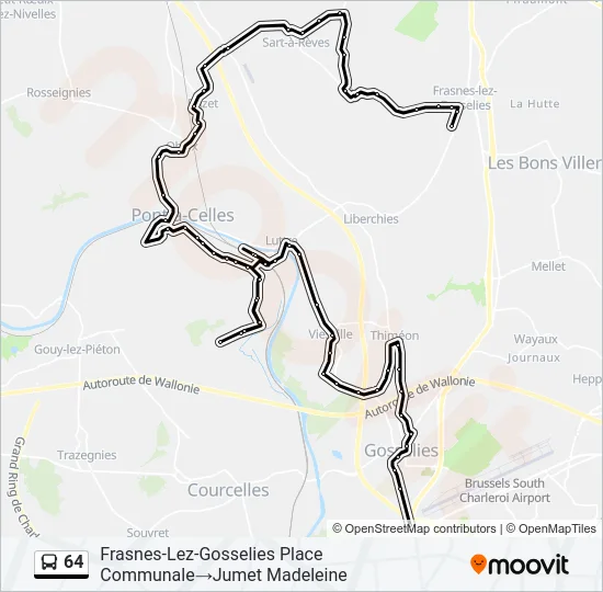 64 Bus Line Map