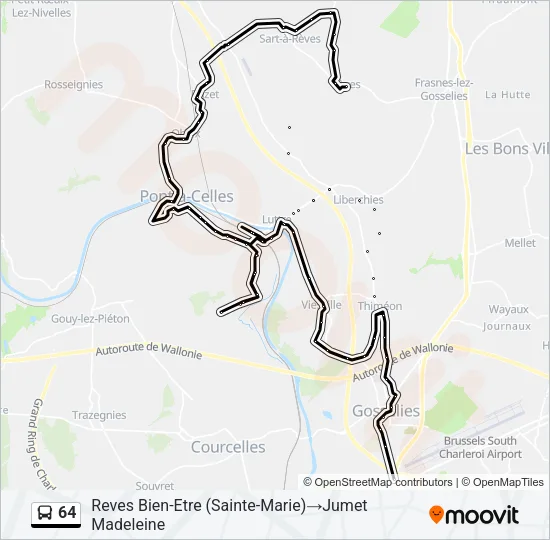 64 Bus Line Map