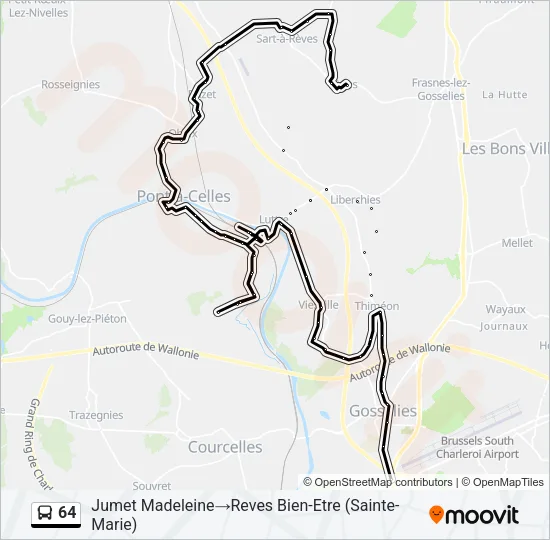 64 Bus Line Map