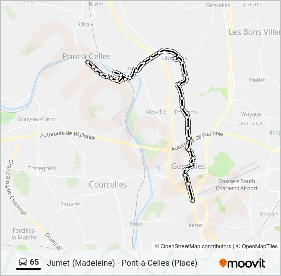 65 Bus Line Map