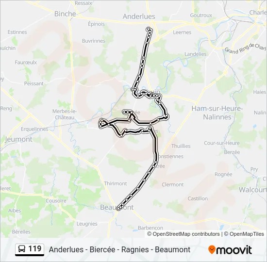 119 Bus Line Map