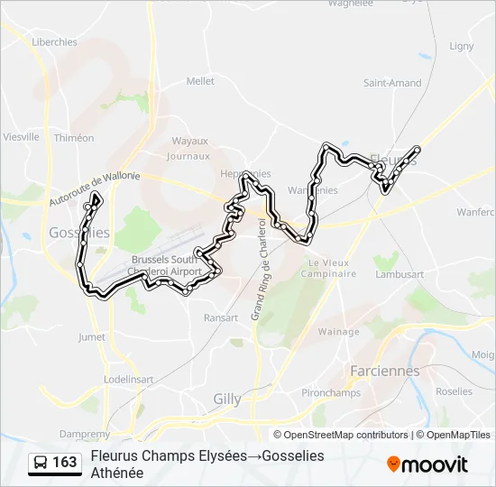 163 Bus Line Map
