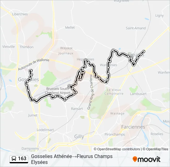 163 Bus Line Map
