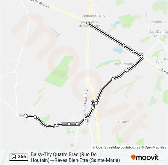 366 Bus Line Map