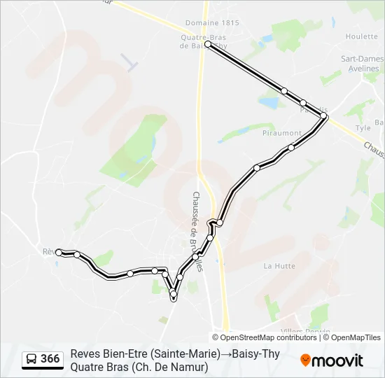 366 Bus Line Map