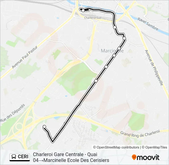 CERI Bus Line Map