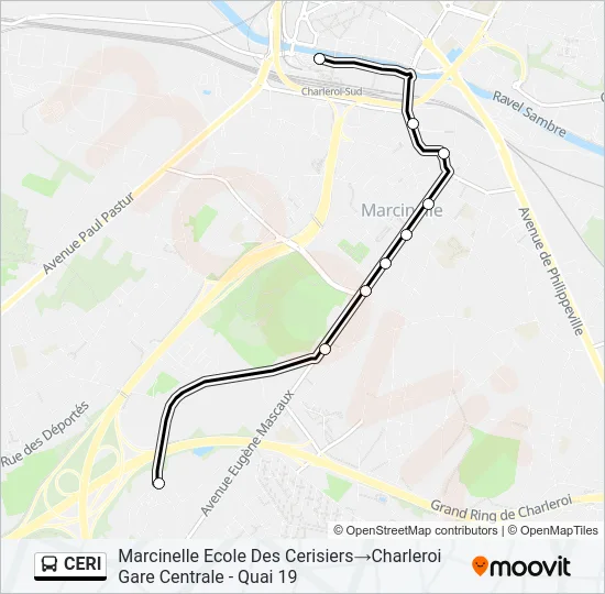 CERI Bus Line Map