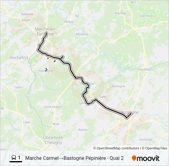 1 Bus Line Map
