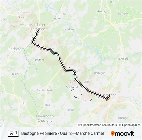 1 Bus Line Map
