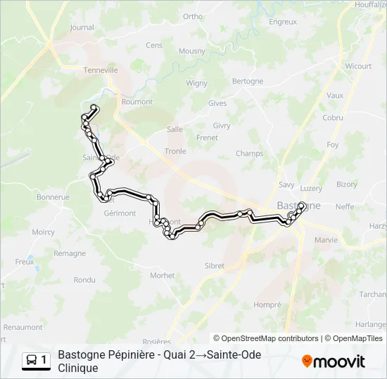 1 Bus Line Map
