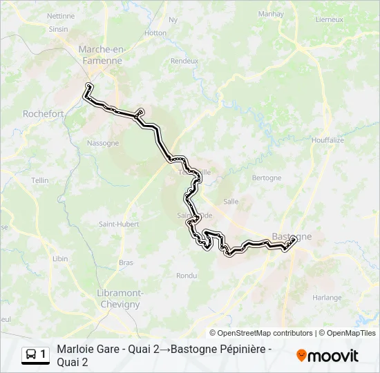 1 Bus Line Map