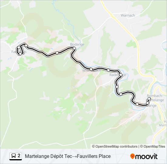 2 bus Line Map