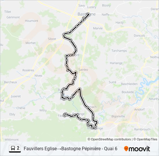 2 bus Line Map