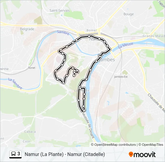 3 Bus Line Map