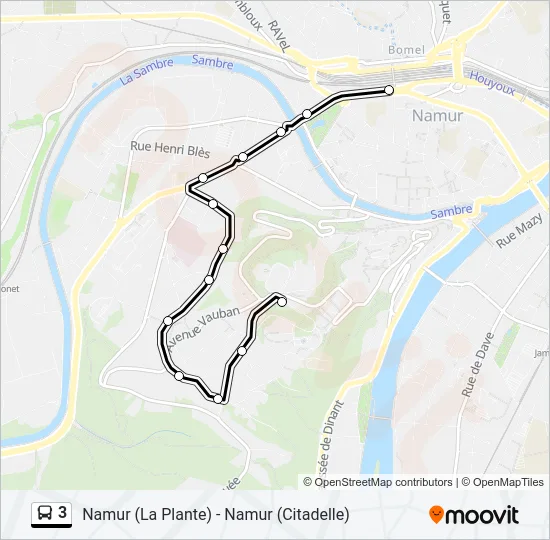 3 Bus Line Map