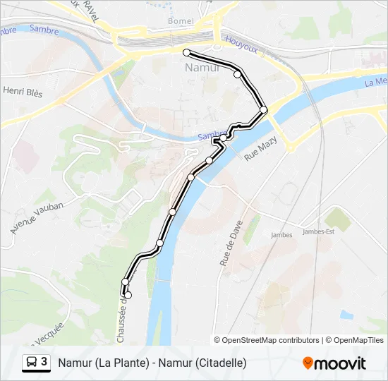 3 Bus Line Map
