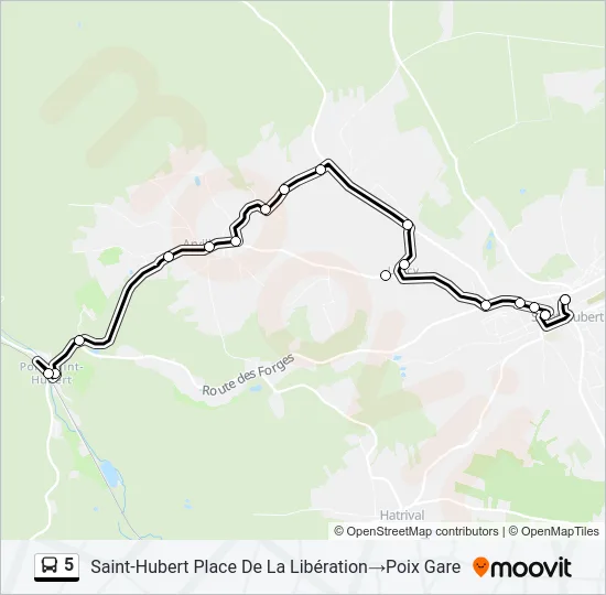 5 Bus Line Map