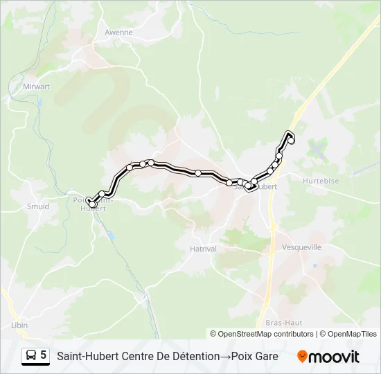 5 Bus Line Map