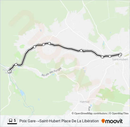 5 Bus Line Map