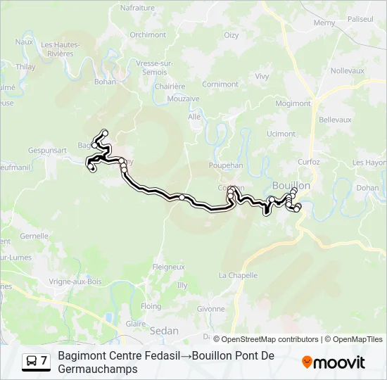 7 Bus Line Map